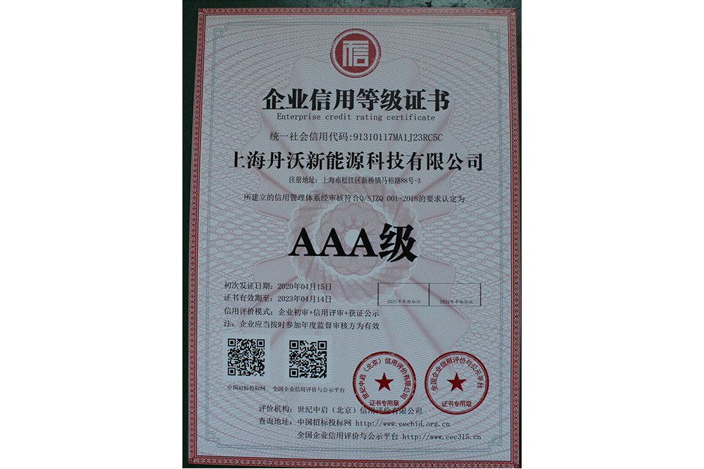 企業(yè)信用評價AAA級信用企業(yè)